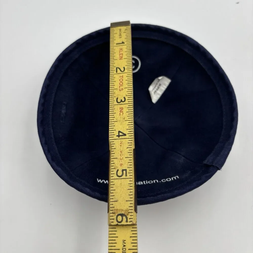 Kippah Navy Blue Crown Embroidered Jewish Yarmulke Kippah Size 3 TYH Nation